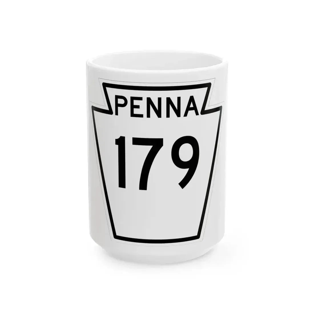 PA-179 1948 (Pennsylvania) (Road Sign) White Coffee Mug 15oz - Go Mug Yourself