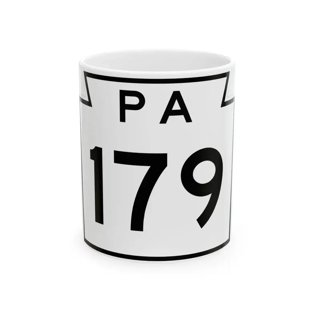 PA-179 1960 (Pennsylvania) (Road Sign) White Coffee Mug 11oz - Go Mug Yourself
