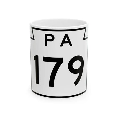 PA-179 1960 (Pennsylvania) (Road Sign) White Coffee Mug 11oz - Go Mug Yourself