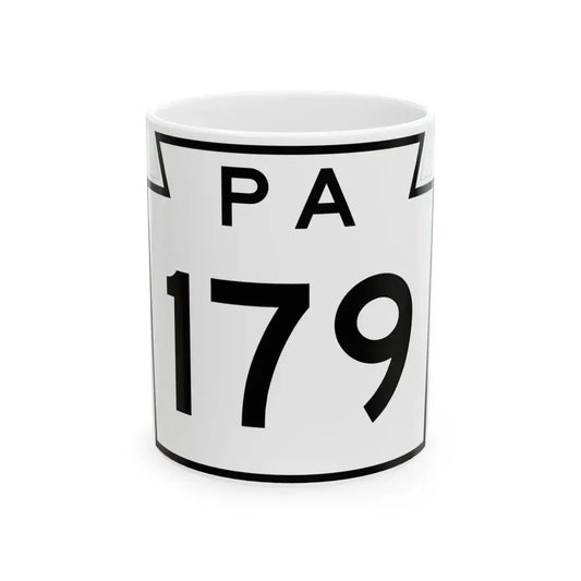 PA-179 1960 (Pennsylvania) (Road Sign) White Coffee Mug 11oz - Go Mug Yourself