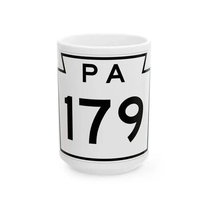 PA-179 1960 (Pennsylvania) (Road Sign) White Coffee Mug 15oz - Go Mug Yourself