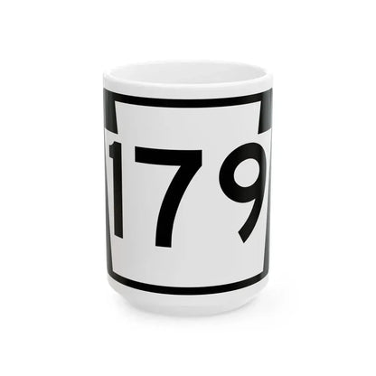 PA-179 (Pennsylvania) (Road Sign) White Coffee Mug 15oz - Go Mug Yourself