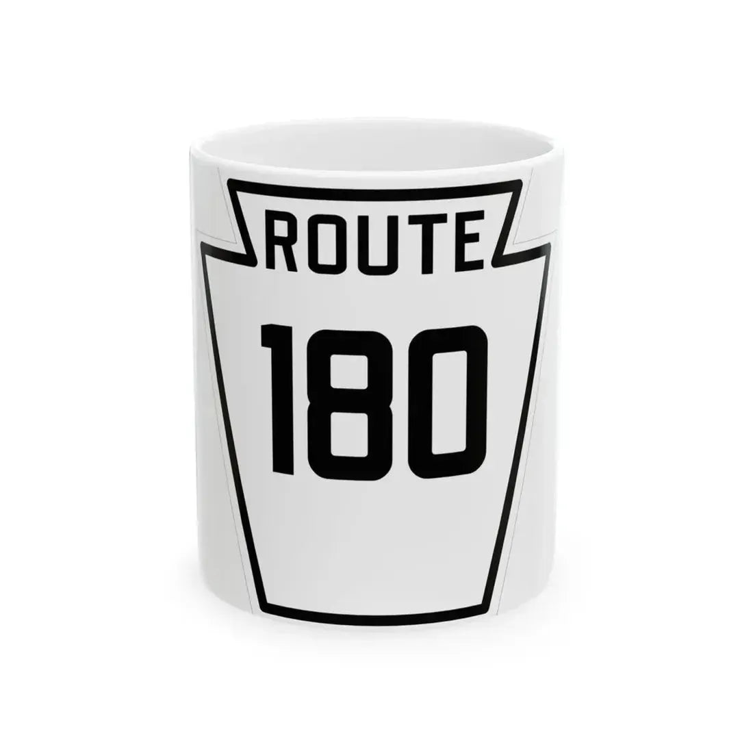PA-180 1926 (Pennsylvania) (Road Sign) White Coffee Mug 11oz - Go Mug Yourself