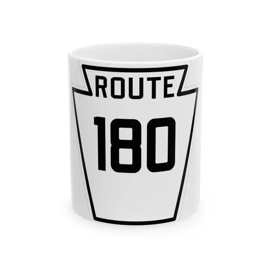 PA-180 1926 (Pennsylvania) (Road Sign) White Coffee Mug 11oz - Go Mug Yourself