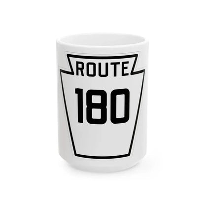 PA-180 1926 (Pennsylvania) (Road Sign) White Coffee Mug 15oz - Go Mug Yourself