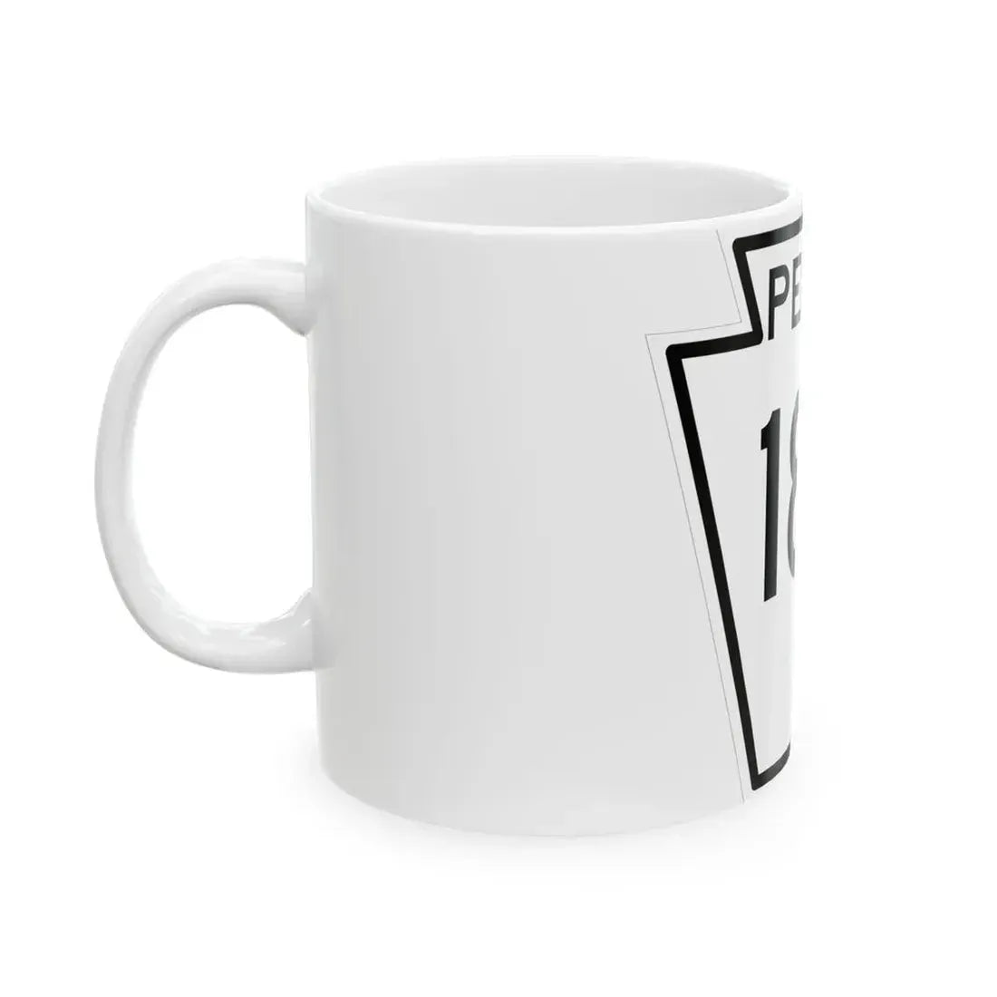 PA-180 1948 (Pennsylvania) (Road Sign) White Coffee Mug - Go Mug Yourself