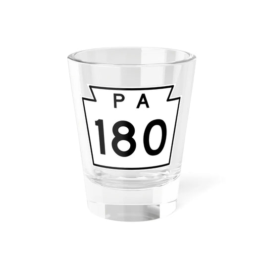 PA-180 1960 (Pennsylvania) (Road Sign) Shot Glass 1.5oz 1.5oz - Go Mug Yourself