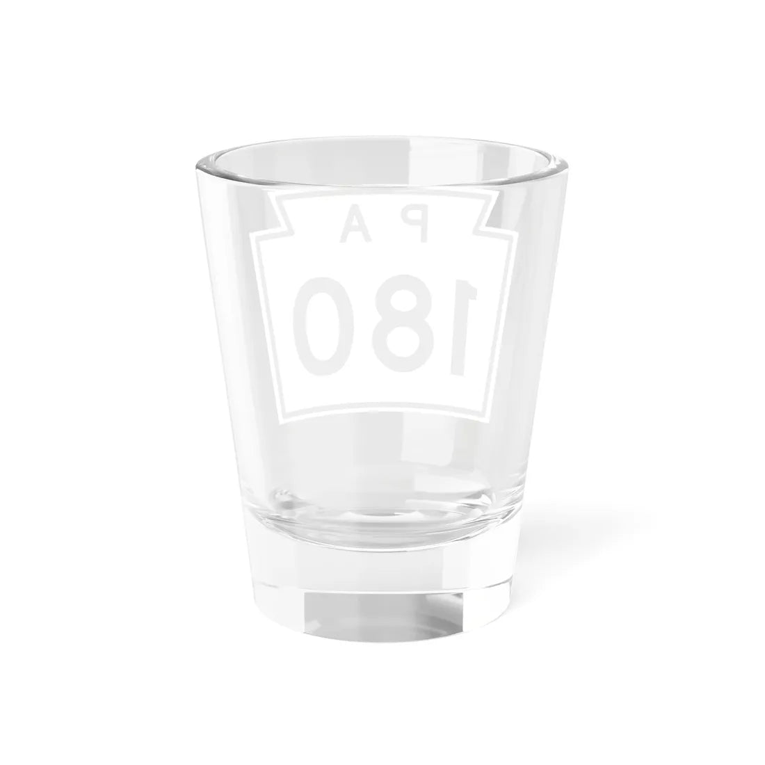 PA-180 1960 (Pennsylvania) (Road Sign) Shot Glass 1.5oz - Go Mug Yourself