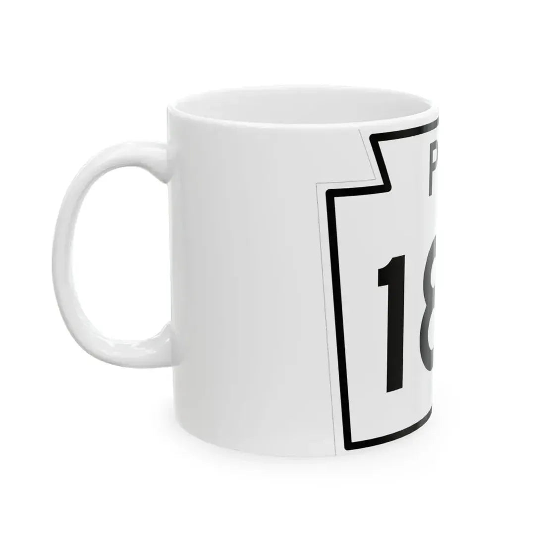 PA-180 1960 (Pennsylvania) (Road Sign) White Coffee Mug - Go Mug Yourself