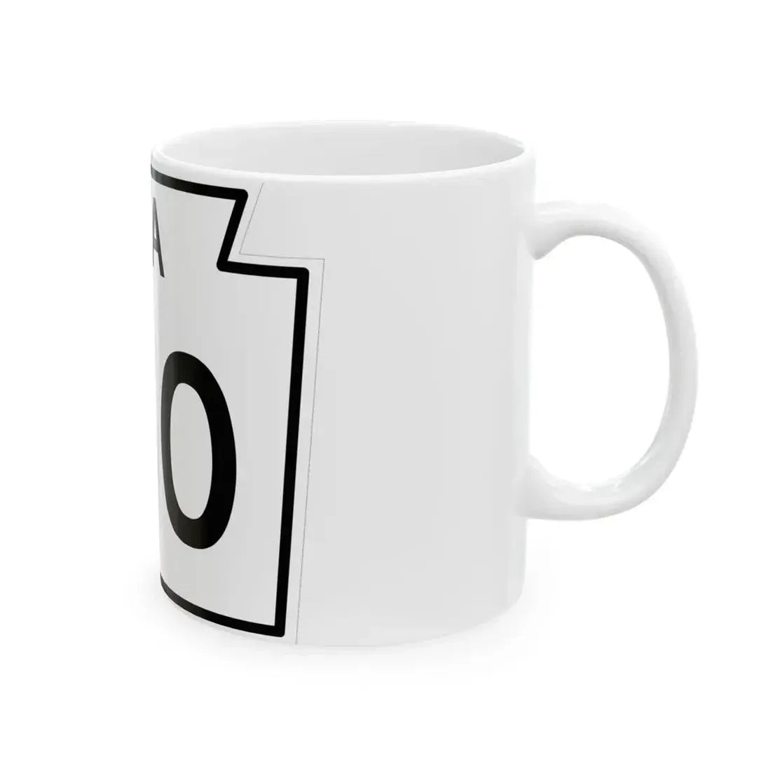 PA-180 1960 (Pennsylvania) (Road Sign) White Coffee Mug - Go Mug Yourself
