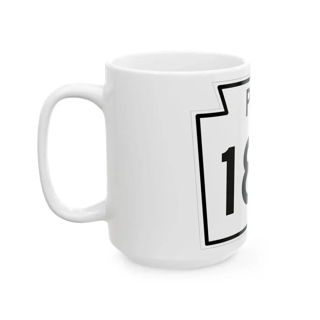 PA-180 1960 (Pennsylvania) (Road Sign) White Coffee Mug - Go Mug Yourself