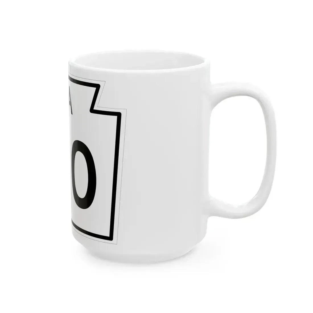 PA-180 1960 (Pennsylvania) (Road Sign) White Coffee Mug - Go Mug Yourself