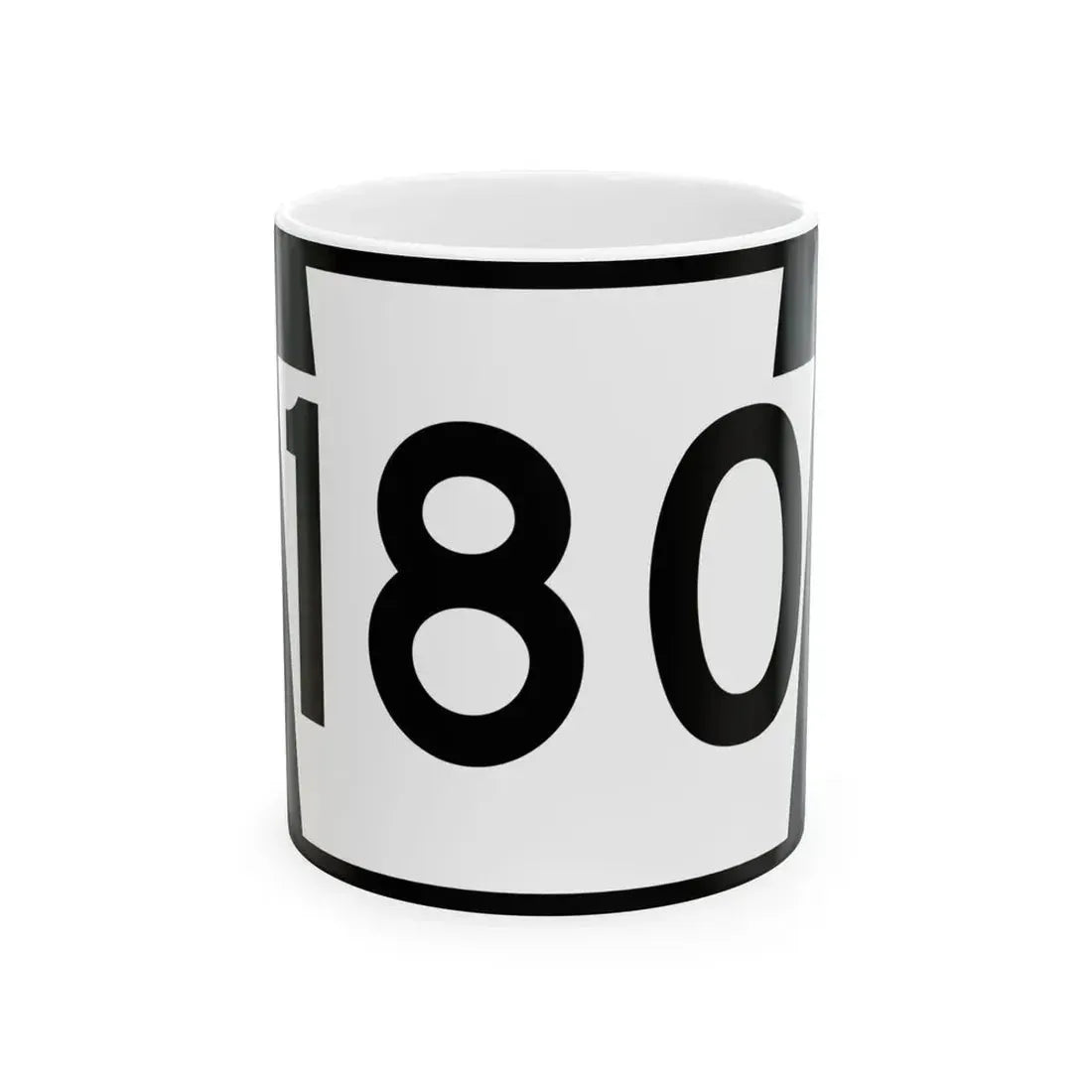 PA-180 (Pennsylvania) (Road Sign) White Coffee Mug 11oz - Go Mug Yourself