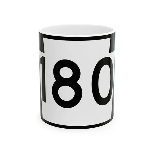 PA-180 (Pennsylvania) (Road Sign) White Coffee Mug 11oz - Go Mug Yourself