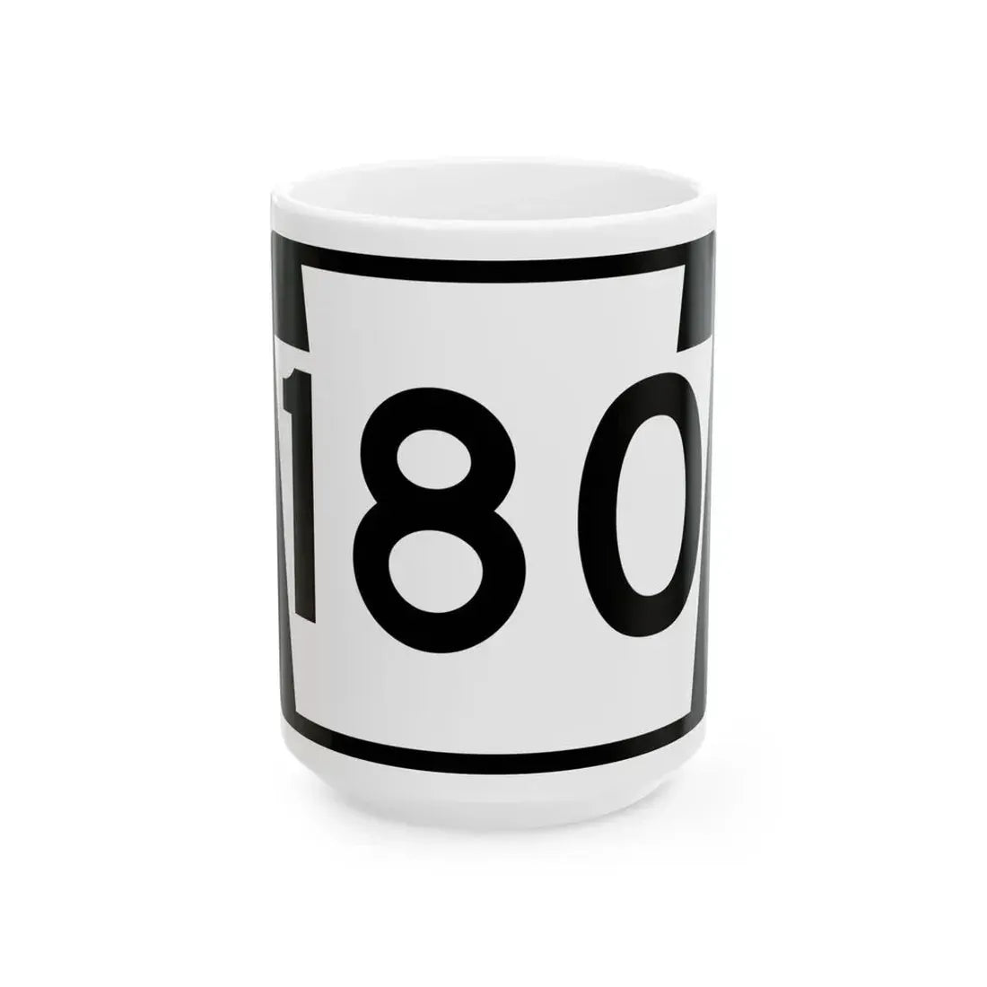 PA-180 (Pennsylvania) (Road Sign) White Coffee Mug 15oz - Go Mug Yourself