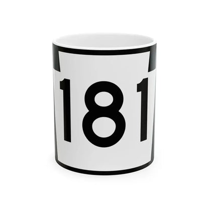 PA-181 (Pennsylvania) (Road Sign) White Coffee Mug 11oz - Go Mug Yourself