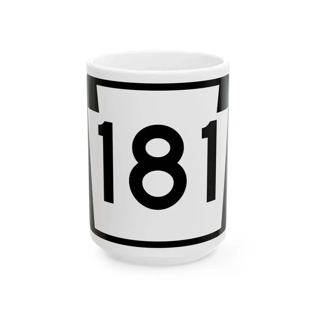 PA-181 (Pennsylvania) (Road Sign) White Coffee Mug 15oz - Go Mug Yourself