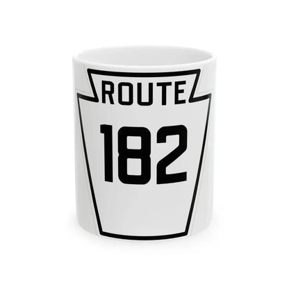 PA-182 1926 (Pennsylvania) (Road Sign) White Coffee Mug 11oz - Go Mug Yourself