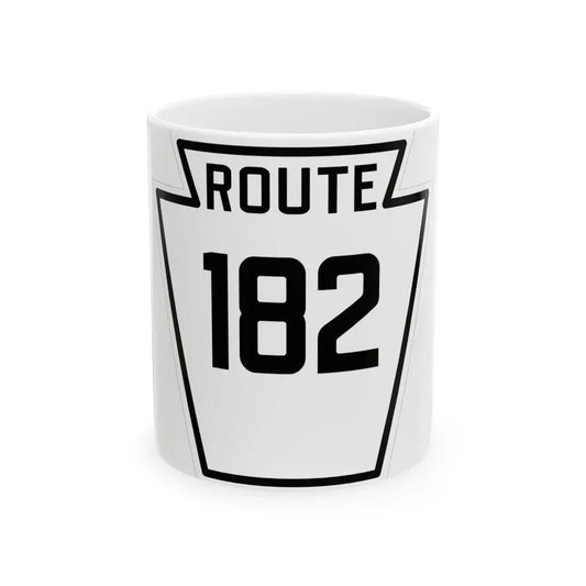 PA-182 1926 (Pennsylvania) (Road Sign) White Coffee Mug 11oz - Go Mug Yourself
