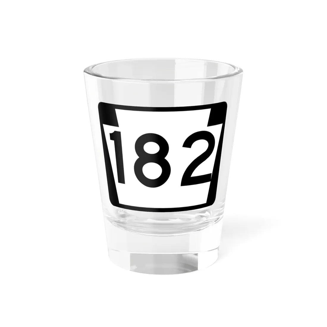 PA-182 (Pennsylvania) (Road Sign) Shot Glass 1.5oz 1.5oz - Go Mug Yourself