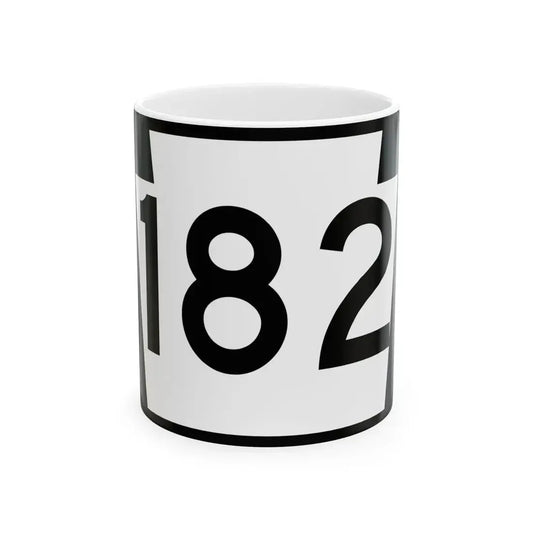 PA-182 (Pennsylvania) (Road Sign) White Coffee Mug 11oz - Go Mug Yourself