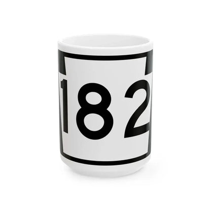 PA-182 (Pennsylvania) (Road Sign) White Coffee Mug 15oz - Go Mug Yourself