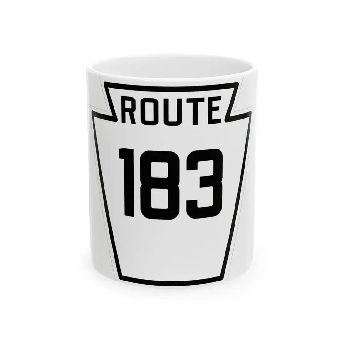 PA-183 1926 (Pennsylvania) (Road Sign) White Coffee Mug 11oz - Go Mug Yourself