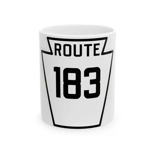 PA-183 1926 (Pennsylvania) (Road Sign) White Coffee Mug 11oz - Go Mug Yourself