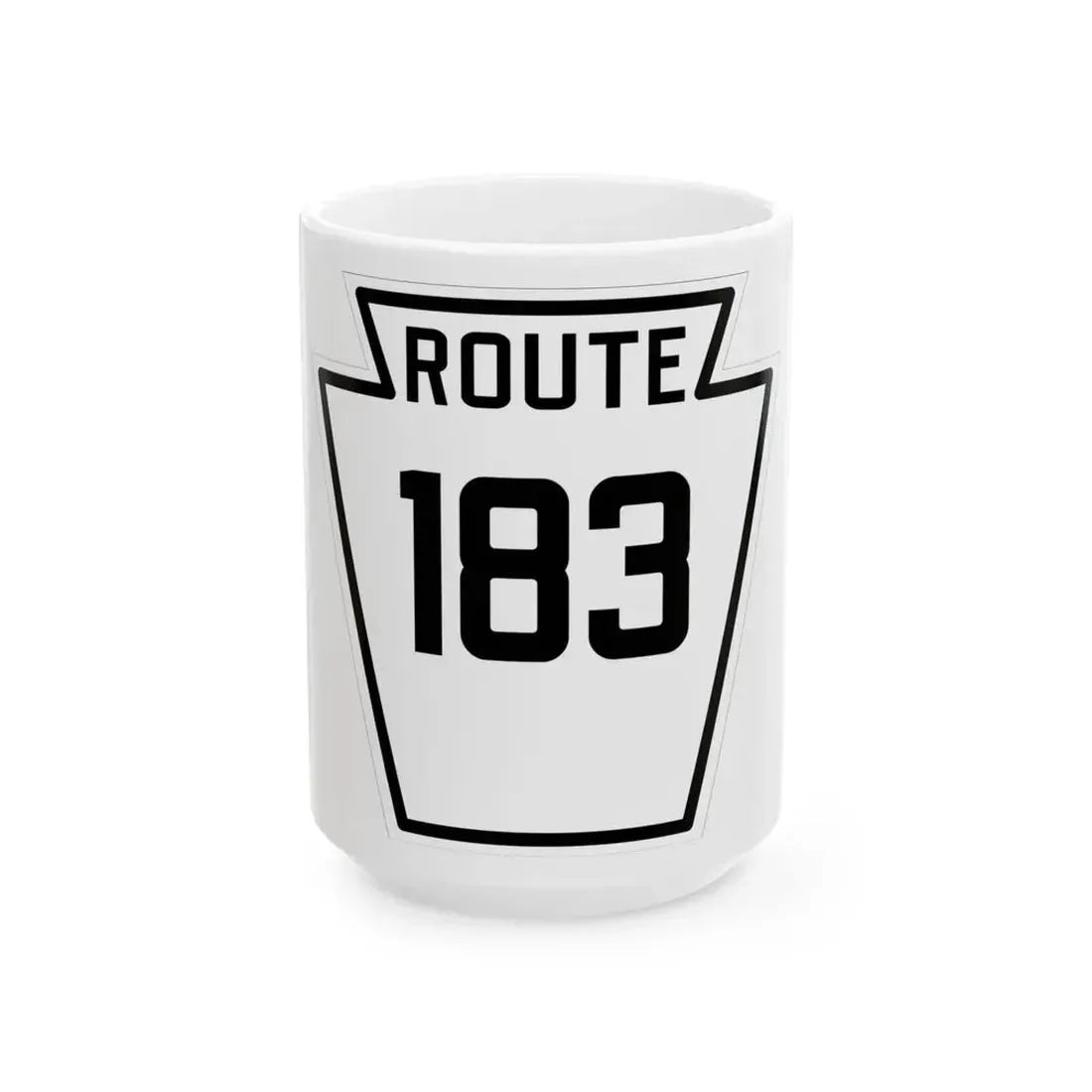 PA-183 1926 (Pennsylvania) (Road Sign) White Coffee Mug 15oz - Go Mug Yourself