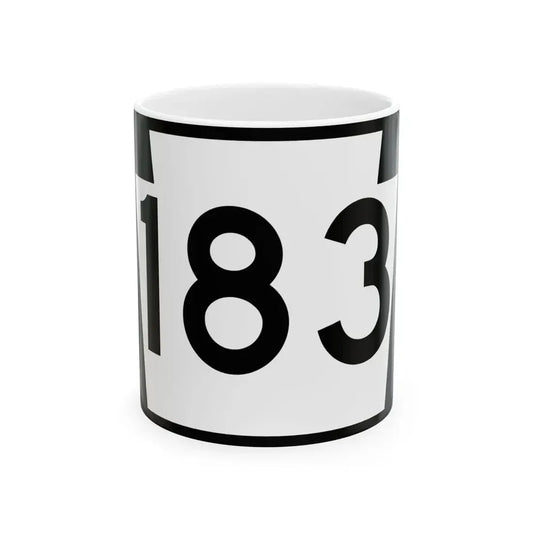 PA-183 (Pennsylvania) (Road Sign) White Coffee Mug 11oz - Go Mug Yourself