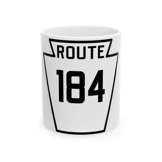 PA-184 1926 (Pennsylvania) (Road Sign) White Coffee Mug 11oz - Go Mug Yourself