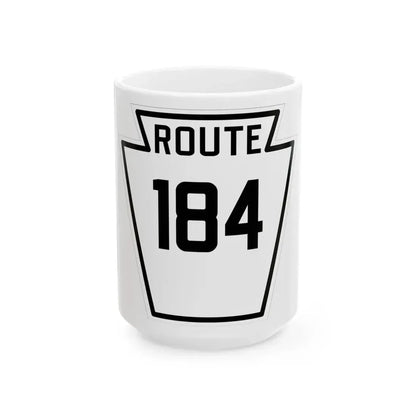 PA-184 1926 (Pennsylvania) (Road Sign) White Coffee Mug 15oz - Go Mug Yourself