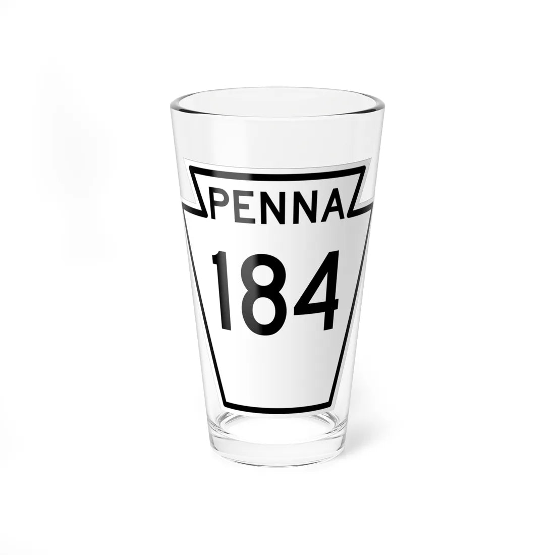 PA-184 1948 (Pennsylvania) (Road Sign) Pint Glass 16oz 16oz - Go Mug Yourself