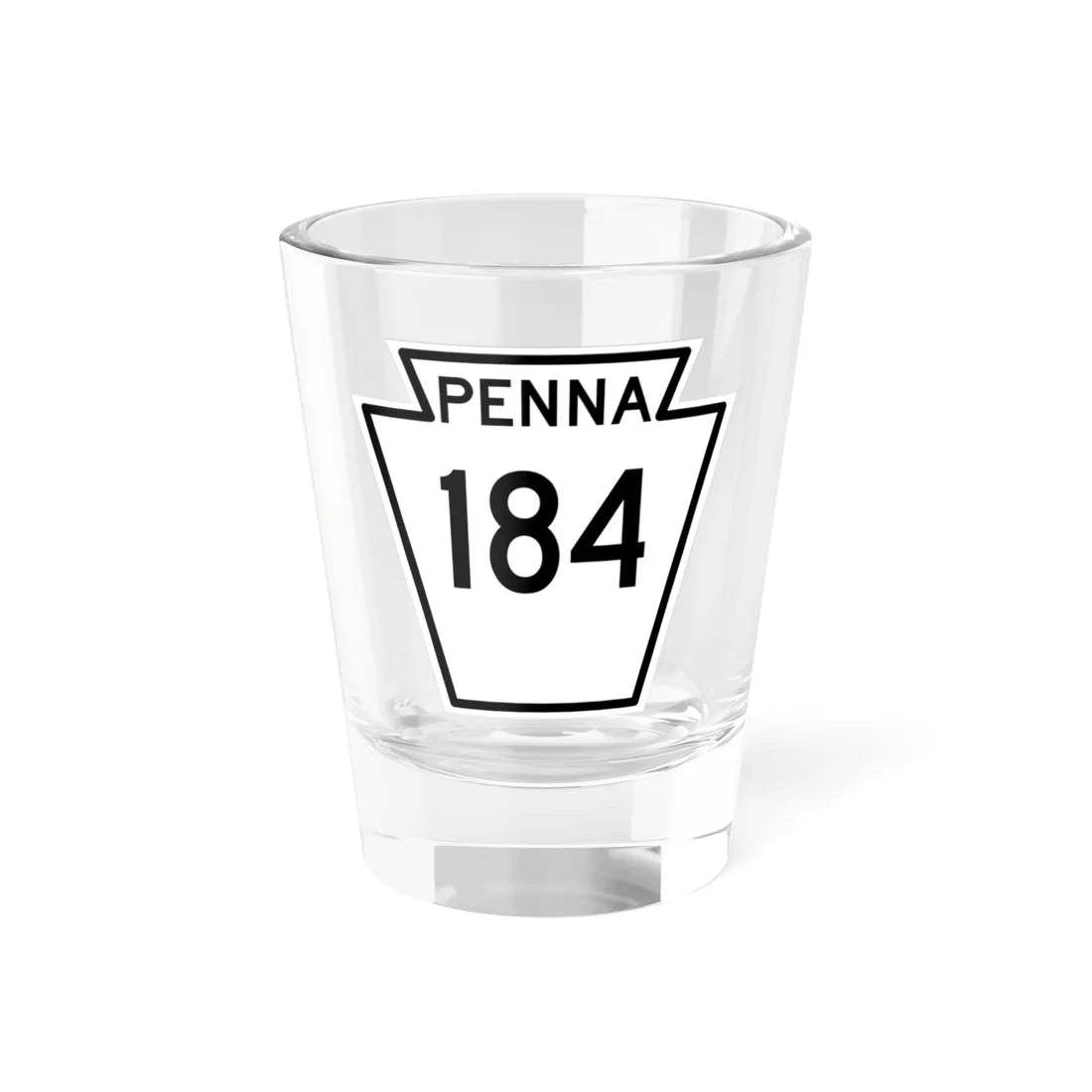 PA-184 1948 (Pennsylvania) (Road Sign) Shot Glass 1.5oz 1.5oz - Go Mug Yourself