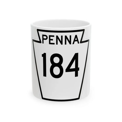 PA-184 1948 (Pennsylvania) (Road Sign) White Coffee Mug 11oz - Go Mug Yourself