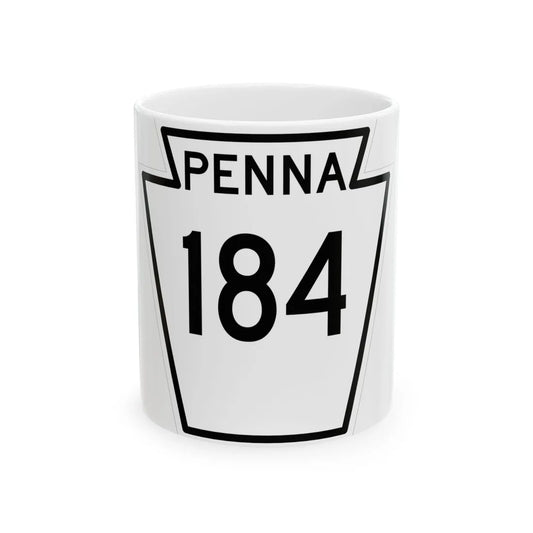 PA-184 1948 (Pennsylvania) (Road Sign) White Coffee Mug 11oz - Go Mug Yourself
