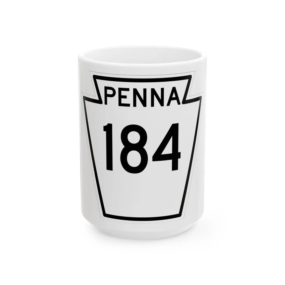 PA-184 1948 (Pennsylvania) (Road Sign) White Coffee Mug 15oz - Go Mug Yourself