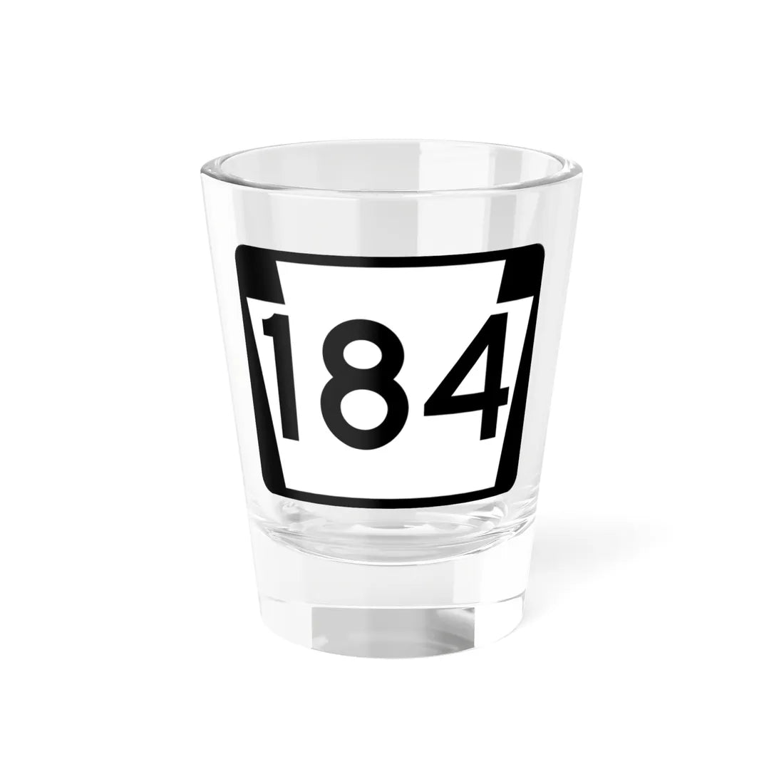 PA-184 (Pennsylvania) (Road Sign) Shot Glass 1.5oz 1.5oz - Go Mug Yourself