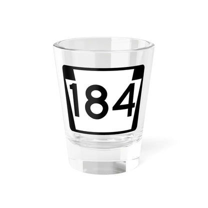 PA-184 (Pennsylvania) (Road Sign) Shot Glass 1.5oz 1.5oz - Go Mug Yourself