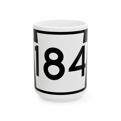PA-184 (Pennsylvania) (Road Sign) White Coffee Mug 15oz - Go Mug Yourself