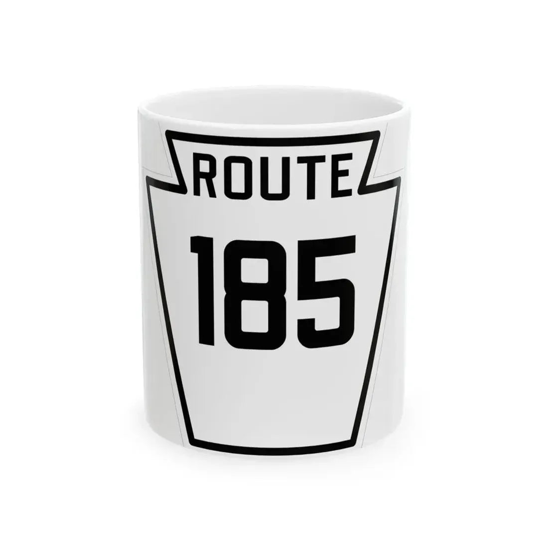 PA-185 1926 (Pennsylvania) (Road Sign) White Coffee Mug 11oz - Go Mug Yourself