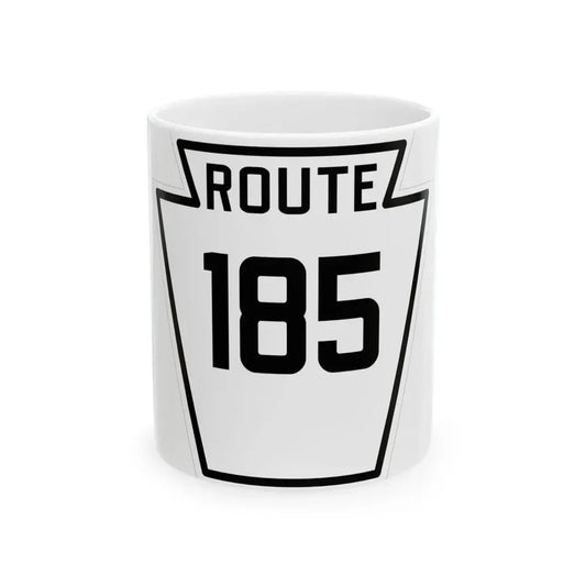 PA-185 1926 (Pennsylvania) (Road Sign) White Coffee Mug 11oz - Go Mug Yourself