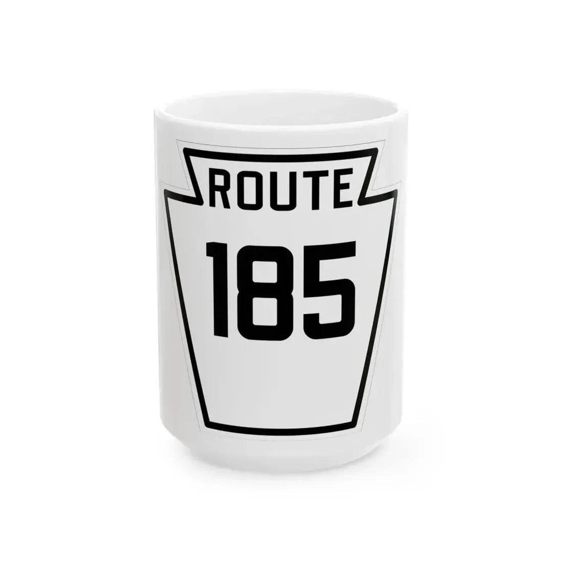 PA-185 1926 (Pennsylvania) (Road Sign) White Coffee Mug 15oz - Go Mug Yourself