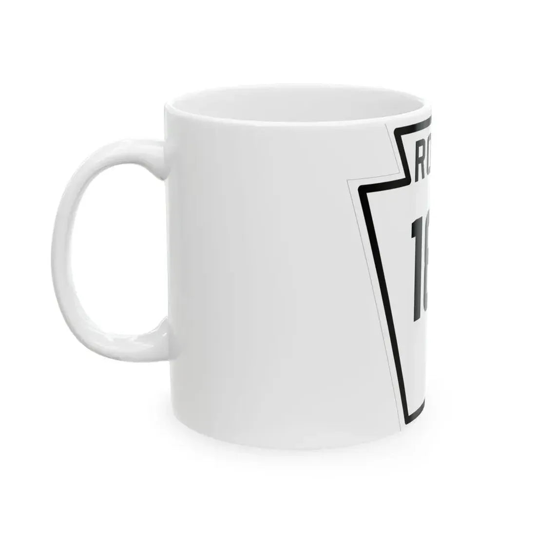 PA-185 1926 (Pennsylvania) (Road Sign) White Coffee Mug - Go Mug Yourself