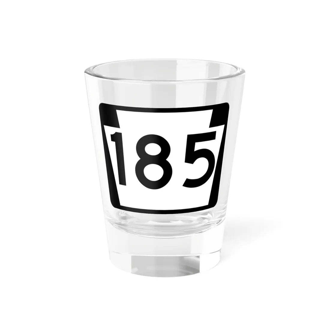 PA-185 (Pennsylvania) (Road Sign) Shot Glass 1.5oz 1.5oz - Go Mug Yourself
