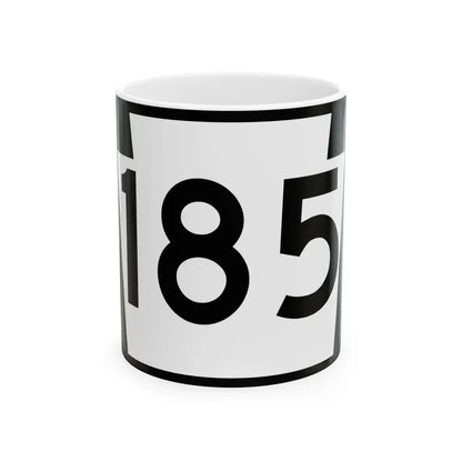 PA-185 (Pennsylvania) (Road Sign) White Coffee Mug 11oz - Go Mug Yourself