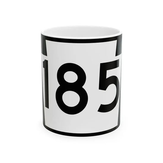 PA-185 (Pennsylvania) (Road Sign) White Coffee Mug 11oz - Go Mug Yourself