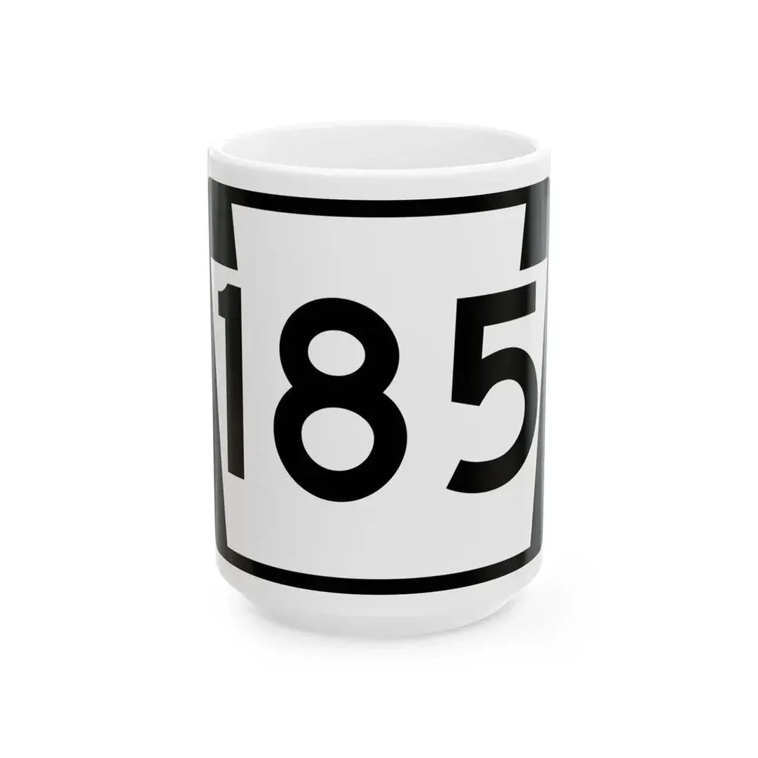 PA-185 (Pennsylvania) (Road Sign) White Coffee Mug 15oz - Go Mug Yourself