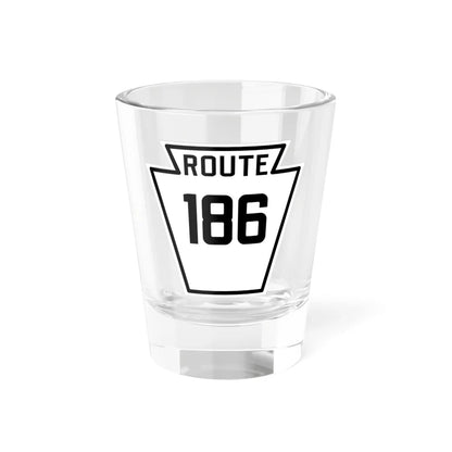 PA-186 1926 (Pennsylvania) (Road Sign) Shot Glass 1.5oz 1.5oz - Go Mug Yourself