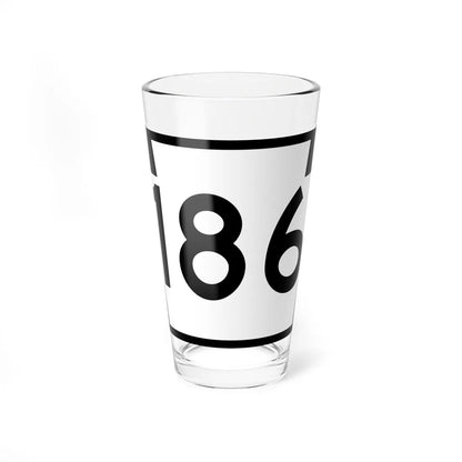 PA-186 (Pennsylvania) (Road Sign) Pint Glass 16oz 16oz - Go Mug Yourself